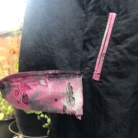 Pink & Black Distressed Goth / Alternative Jacket - Picture 3 of 5